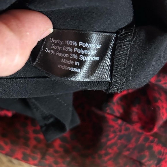 LANE BRYANT Red Leopard Print Strapless Top Size 20 - Picture 7 of 7